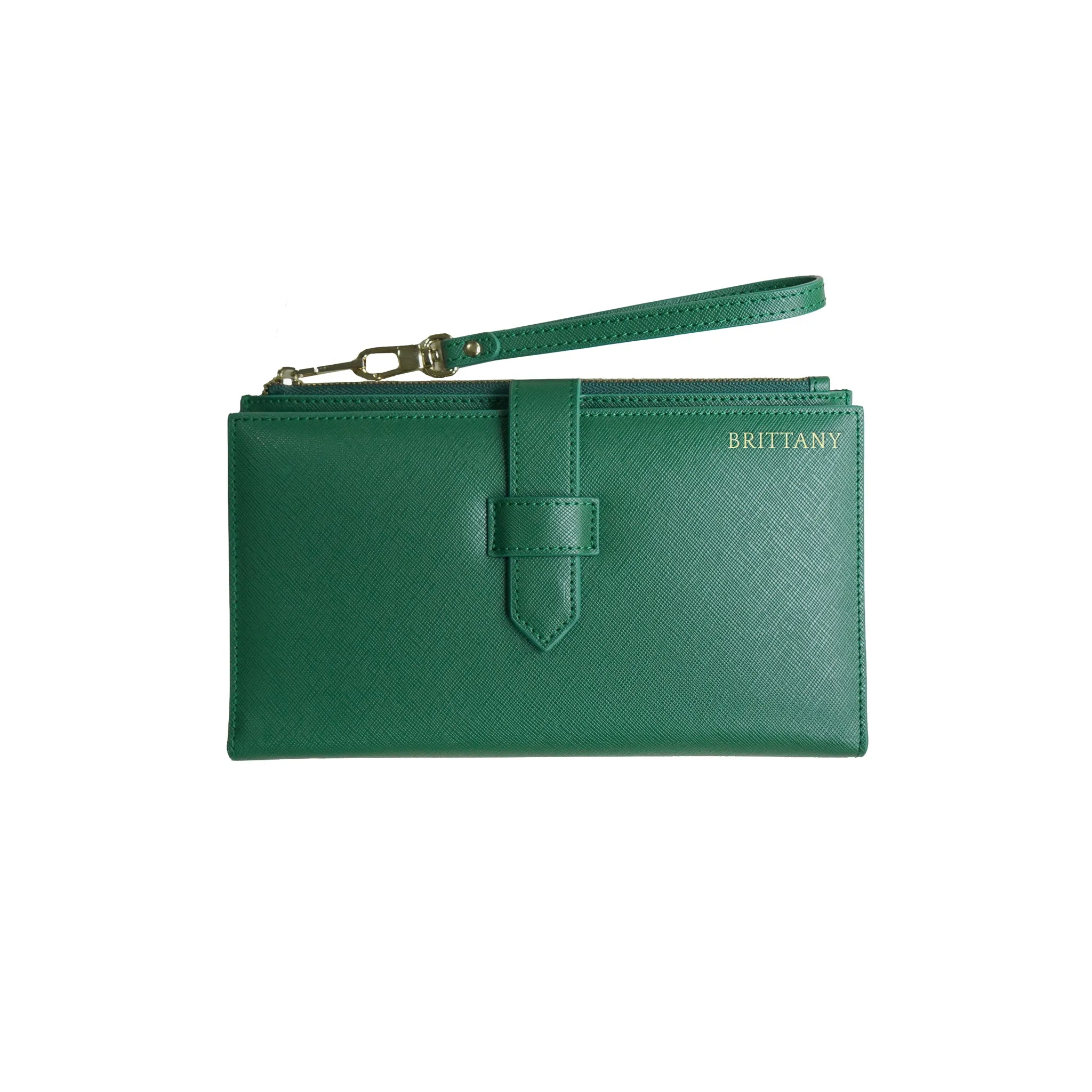 Emerald Green Travel Wallet with RFID Protection