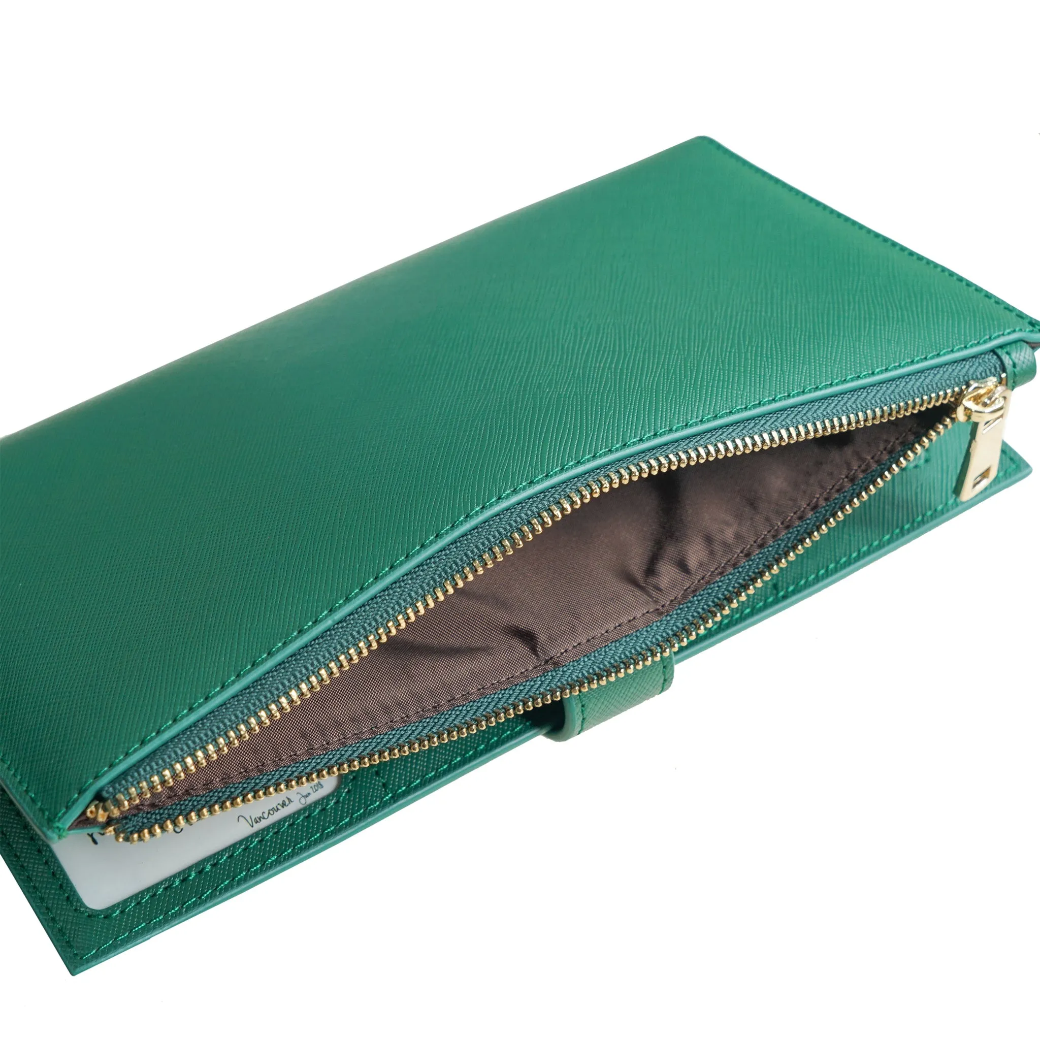 Emerald Green Travel Wallet with RFID Protection