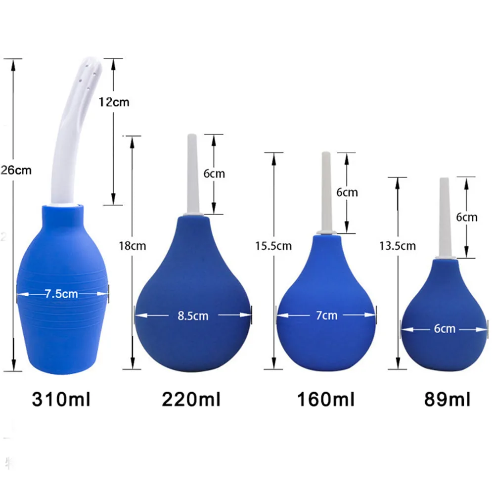 Enema Cleaning Container Vagina & Anal Cleaner Douche Enema Cleaning Bulb for Women Men 89ml