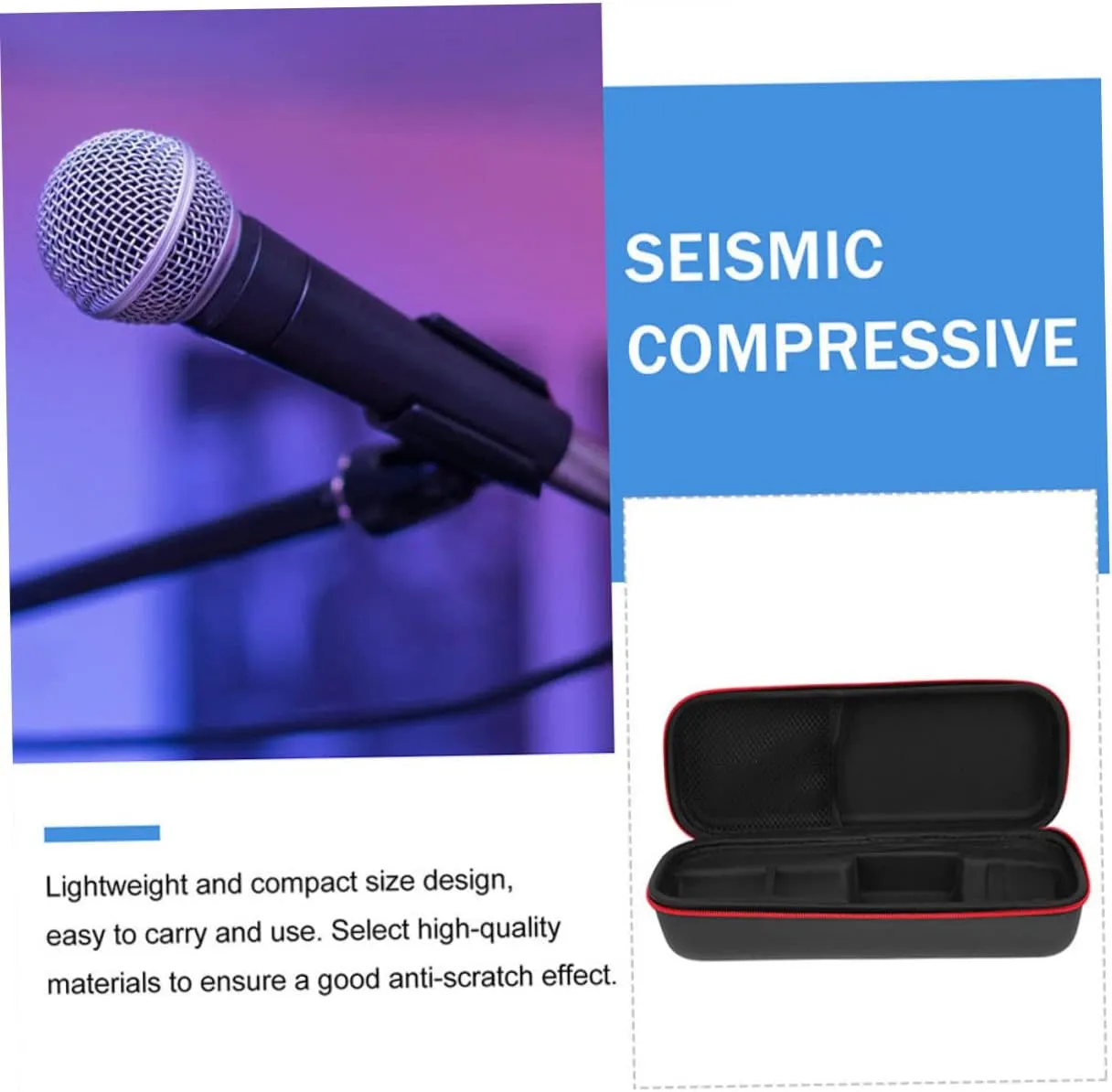 ERINGOGO 3pcs Microphone Storage Bag Carry Case Lightweight Portable Protect Your Mic