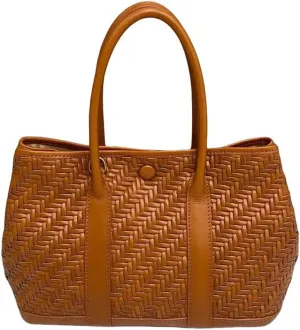 EvaLuLu Leather Handwoven Tote Shoulder Bag