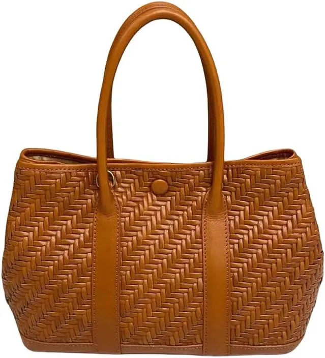 EvaLuLu Leather Handwoven Tote Shoulder Bag
