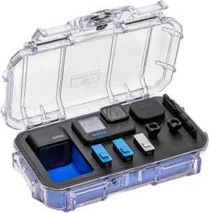 Evergreen ToughBox - Protective Case for GoPro | Compatible with GoPro Hero 9, 10, 11, 12 | Waterproof, Shockproof, Dustproof | Pre-Cut Battery Insert, Max Lens Mod, Bonus SD Card Holder (Clear)