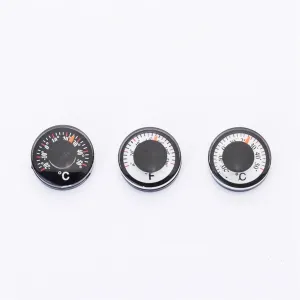 External Diameter 20mm Round Thermometer Bimetal Plastic Thermometer