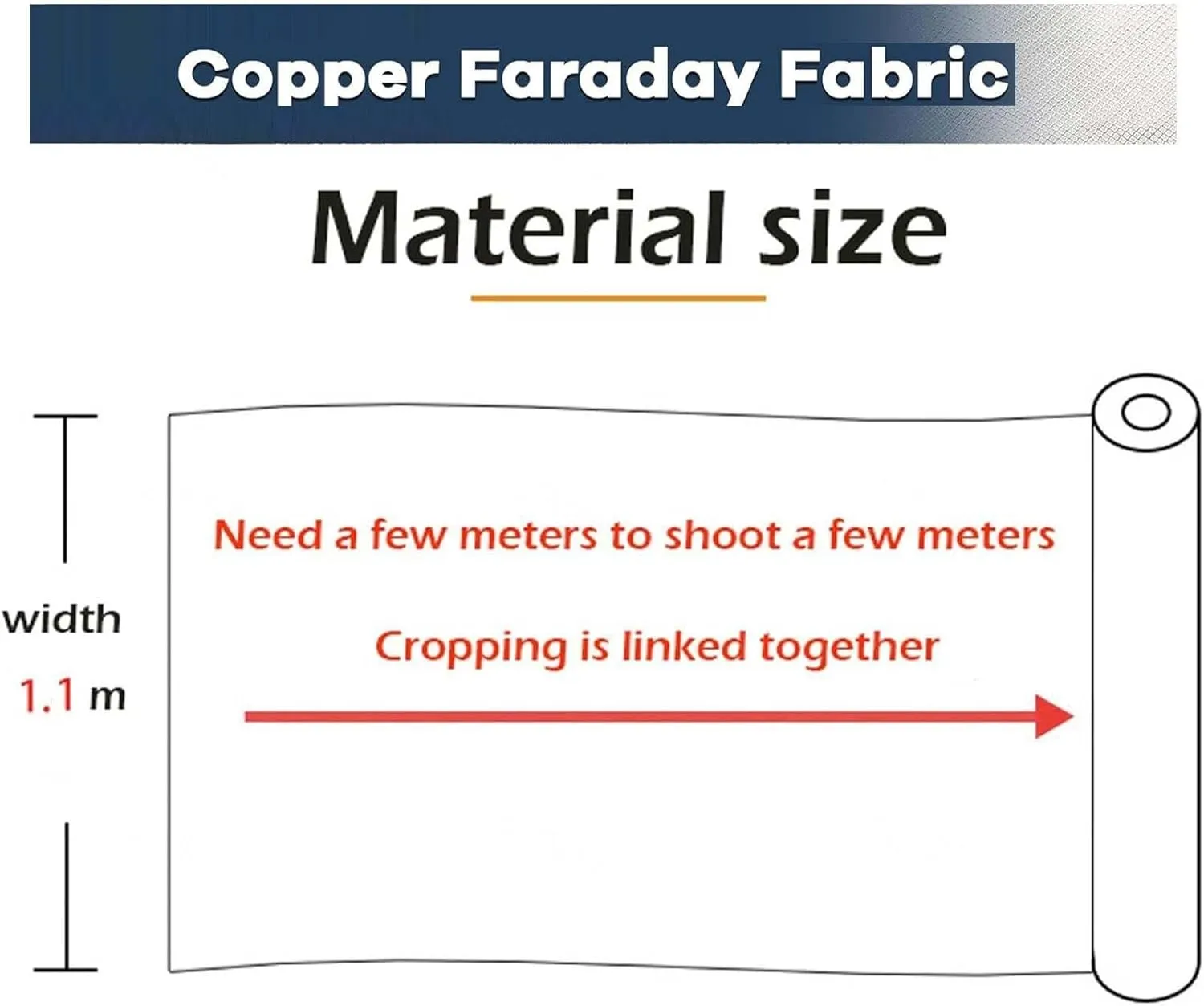 Faraday Fabric Made from Copper and Nickle Faraday Bags EMP Proof Faraday Cage Conductive Shields RF Signals EMP Protection EMF Blocker from WiFi Cell,silver-2x1.1m