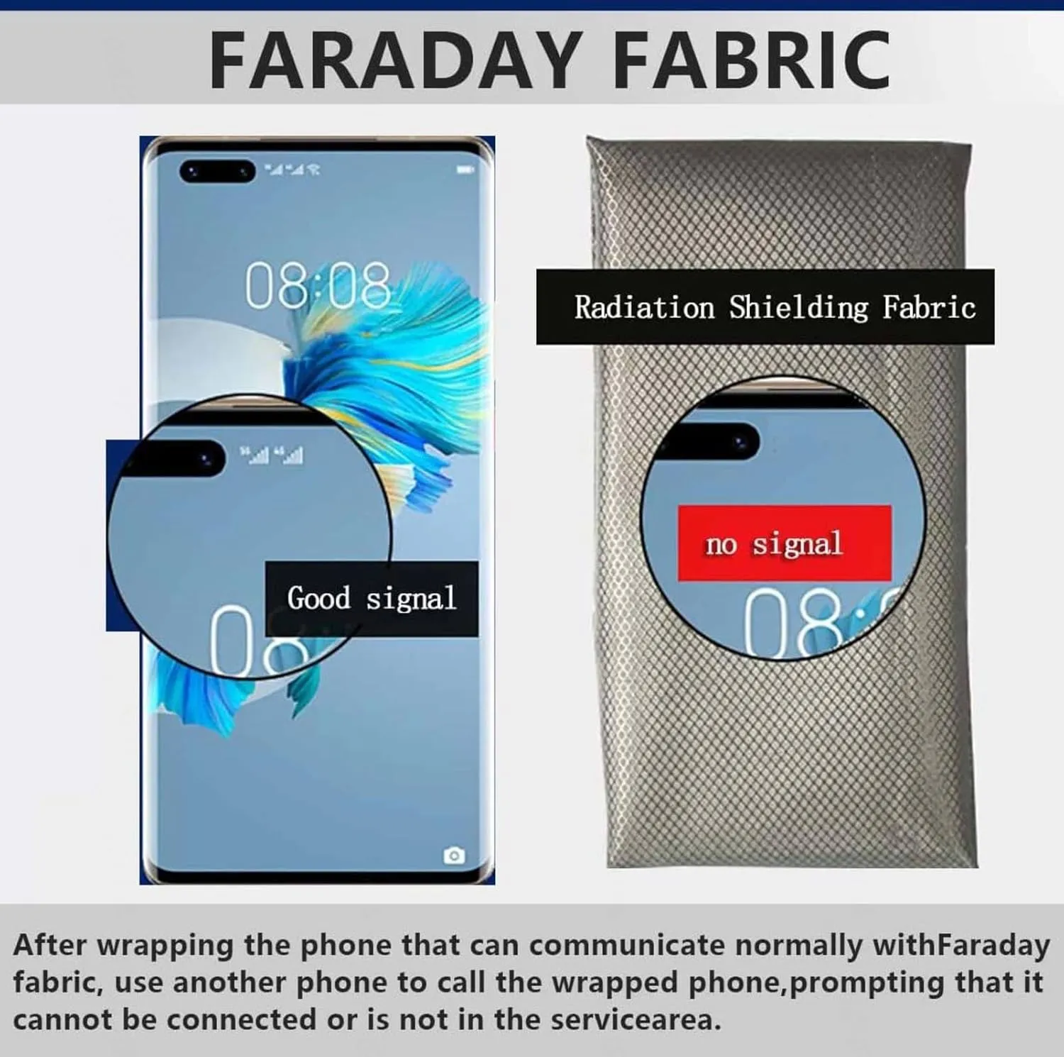 Faraday Fabric Made from Copper and Nickle Faraday Bags EMP Proof Faraday Cage Conductive Shields RF Signals EMP Protection EMF Blocker from WiFi Cell,silver-2x1.1m