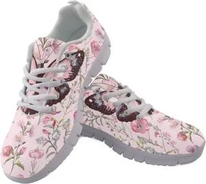 Fashion Running Shoes Platform Workout Tennis Sneakers for Womens Shockproof Non-Slip Camping Shoes for Hiking Size 5-12 White Sole