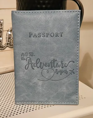 Faux Leather Passport Wallet