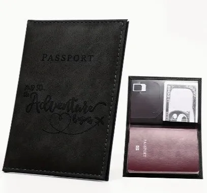 Faux Leather Passport Wallet
