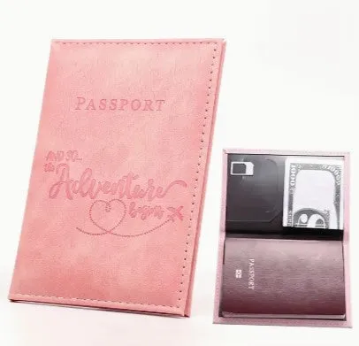 Faux Leather Passport Wallet