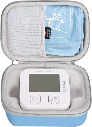 FBLFOBELI Hard Carrying Case Replacement for iHealth Track Smart Upper Arm Blood Pressure Monitor, Bluetooth Blood Pressure Cuff Machine, Protective Travel Storage Bag (Case Only)