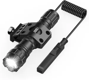 Feyachi Tactical Flashlight 1200 Lumen LED Weapon Light,Waterproof with Picatinny/M Lock Mount, Pressure Switch Included (Picatinny Mounted)