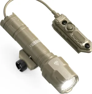 Feyachi WL25 1200 High Lumens Tactical AR Flashlight LED Light with Pressure Switch & Fixed Picatinny Rail Mount, 3 Modes - High/Low/Strobe