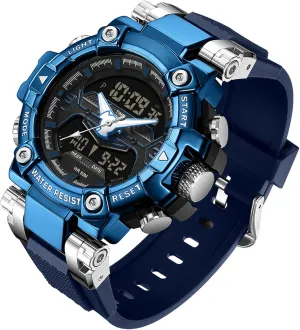 findtime Cool Designer Mens Watches Blue Large Face Mascul Relojes para Hombres Unique Electronics Sports Military Bolder Running Heavy Duty Watch