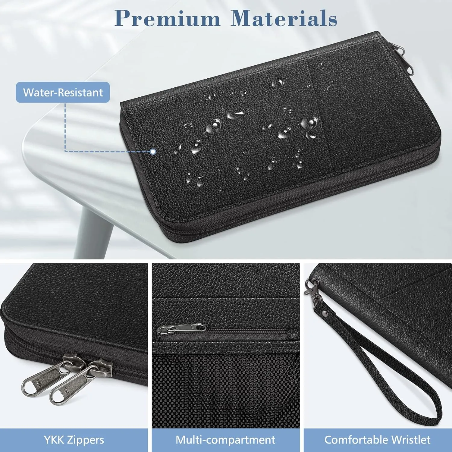 Fintie Family Passport Holder Wallet, RFID Blocking Travel Document Organizer Clutch Bag Credit Cards Case Cover for Women Men