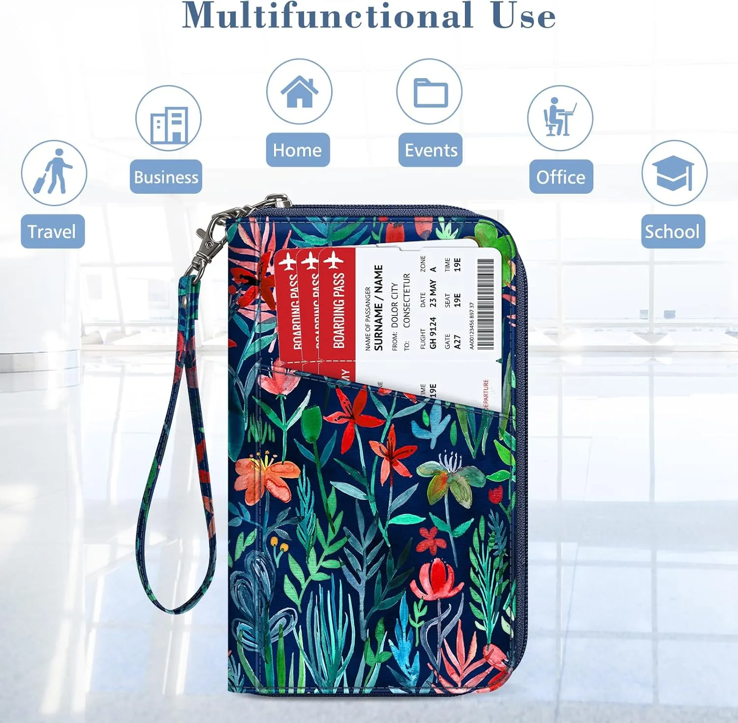 Fintie Family Passport Holder Wallet, RFID Blocking Travel Document Organizer Clutch Bag Credit Cards Case Cover for Women Men
