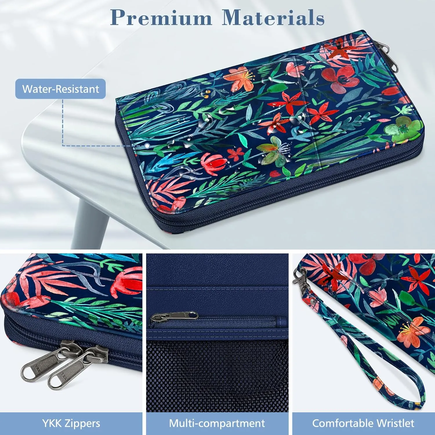 Fintie Family Passport Holder Wallet, RFID Blocking Travel Document Organizer Clutch Bag Credit Cards Case Cover for Women Men