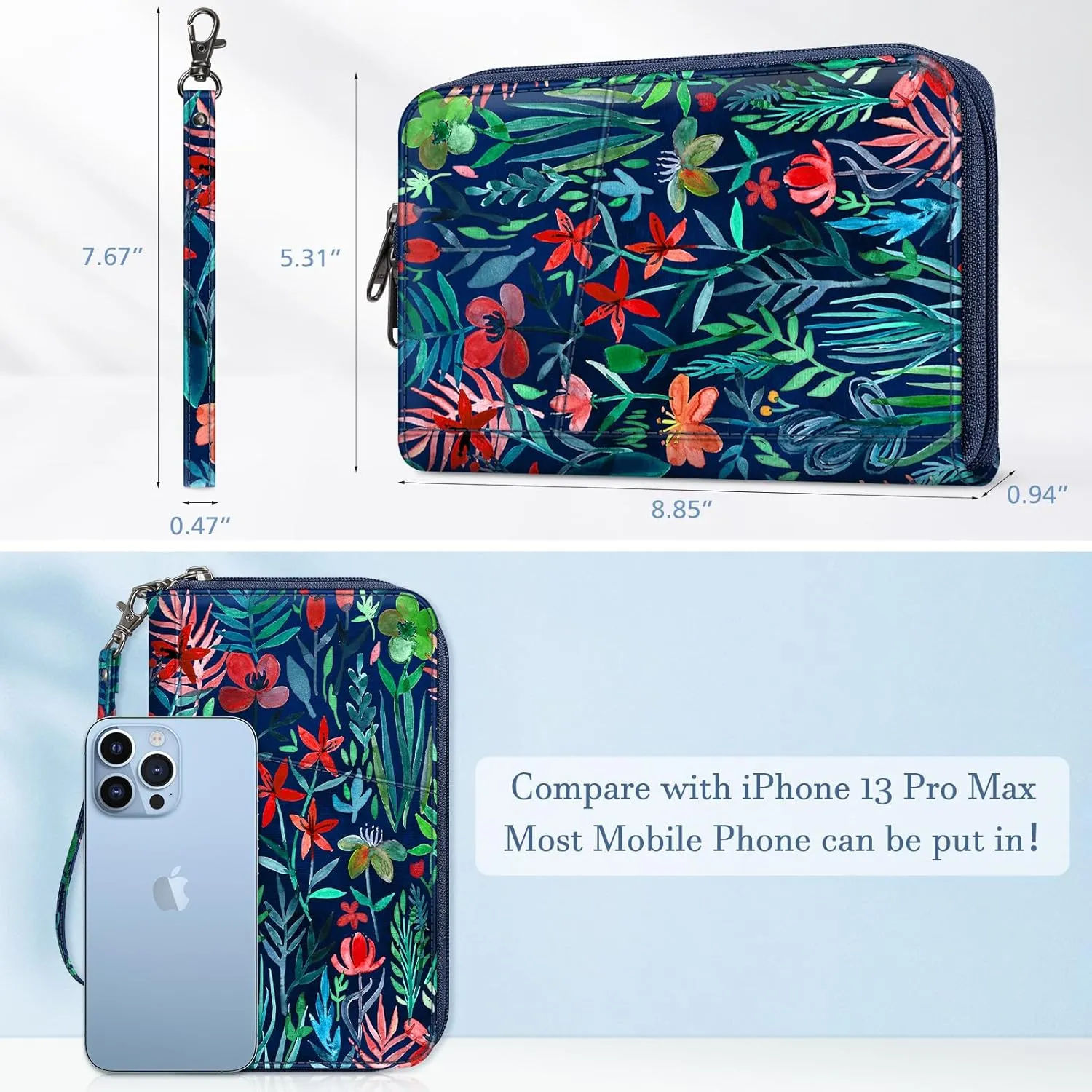 Fintie Family Passport Holder Wallet, RFID Blocking Travel Document Organizer Clutch Bag Credit Cards Case Cover for Women Men