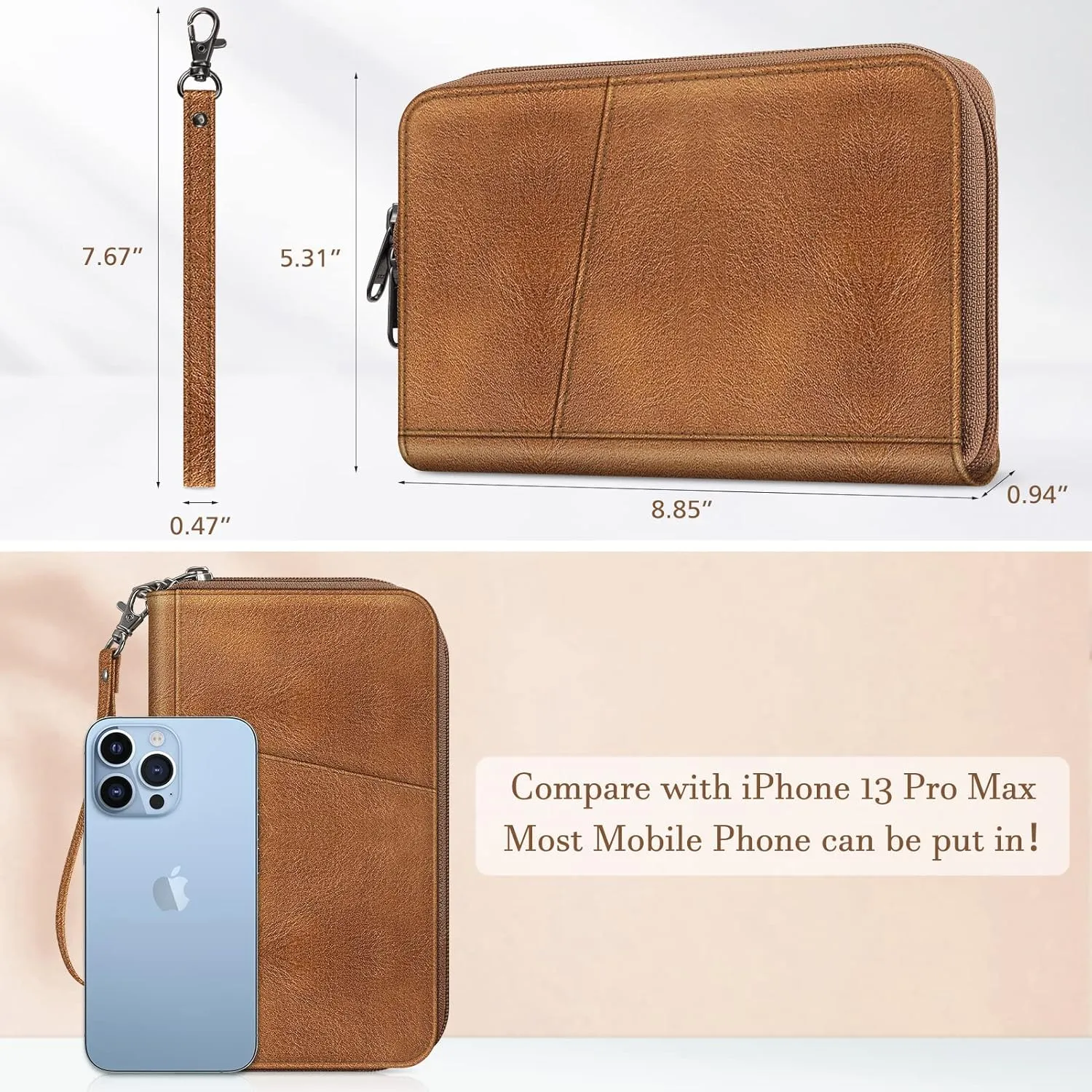 Fintie Family Passport Holder Wallet, RFID Blocking Travel Document Organizer Clutch Bag Credit Cards Case Cover for Women Men