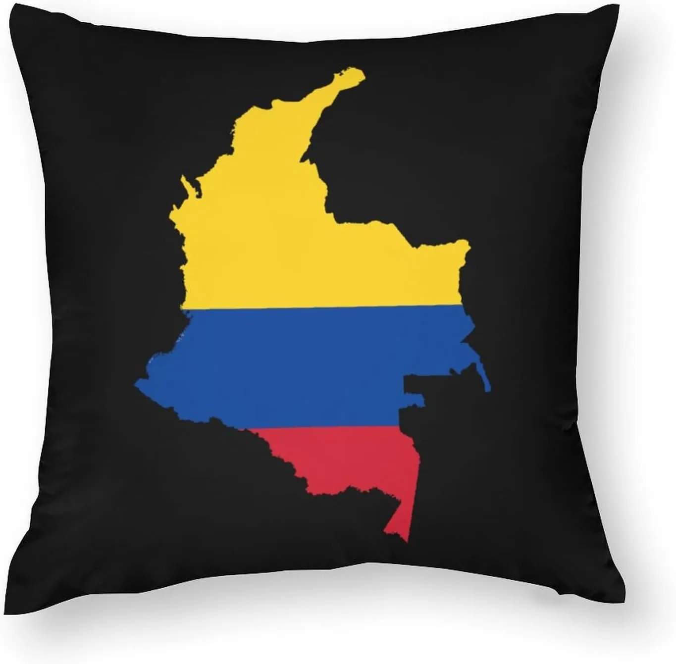 Flag Map of Colombia Polyester Pillow Cases Soft Pillow Covers Smooth Cushion Covers for Sofa Bed Set of 4