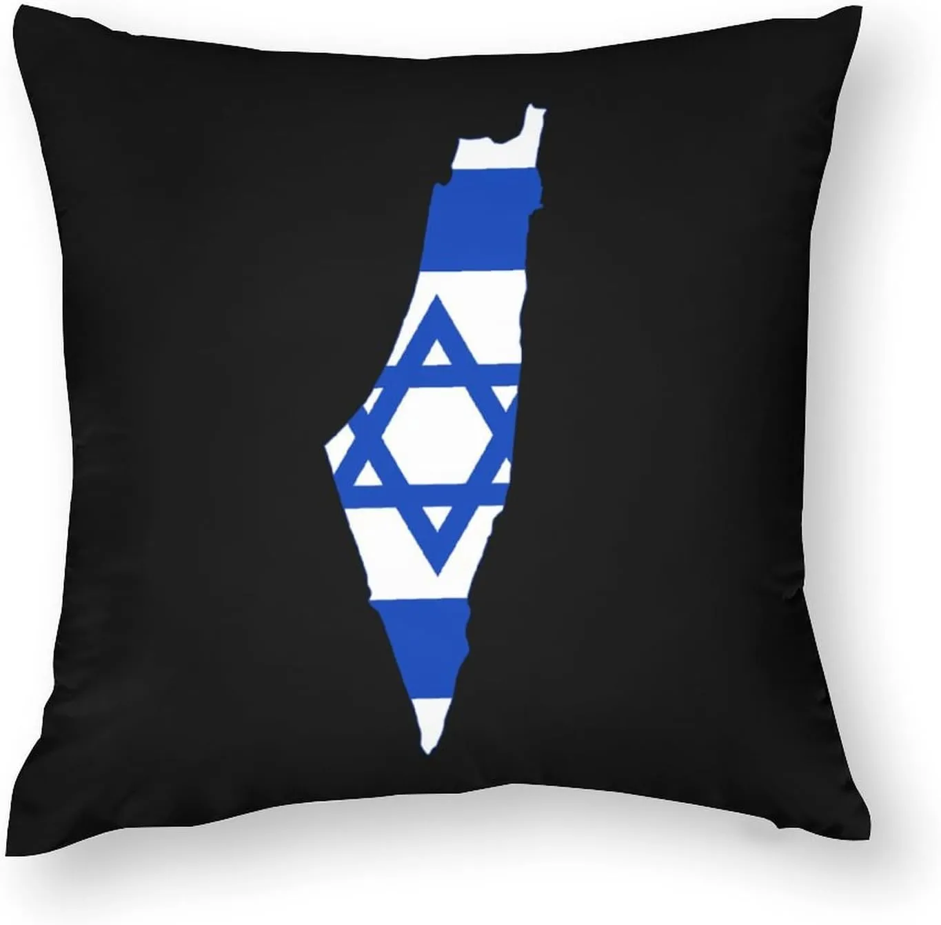 Flag Map of Israel Polyester Pillow Cases Soft Pillow Covers Smooth Cushion Covers for Sofa Bed Set of 4