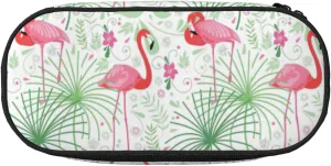 Floral Flamingo Botany print Pencil case, makeup bag, sturdy storage bag, fit for office or travel essential accessories