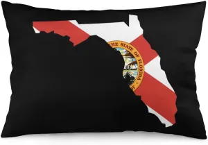 Florida State Flag Map Fashion Pillow Cases Beautiful Throw Body Pillow Covers Couch Bed Sofa Car Zipper Closure 12 "x20