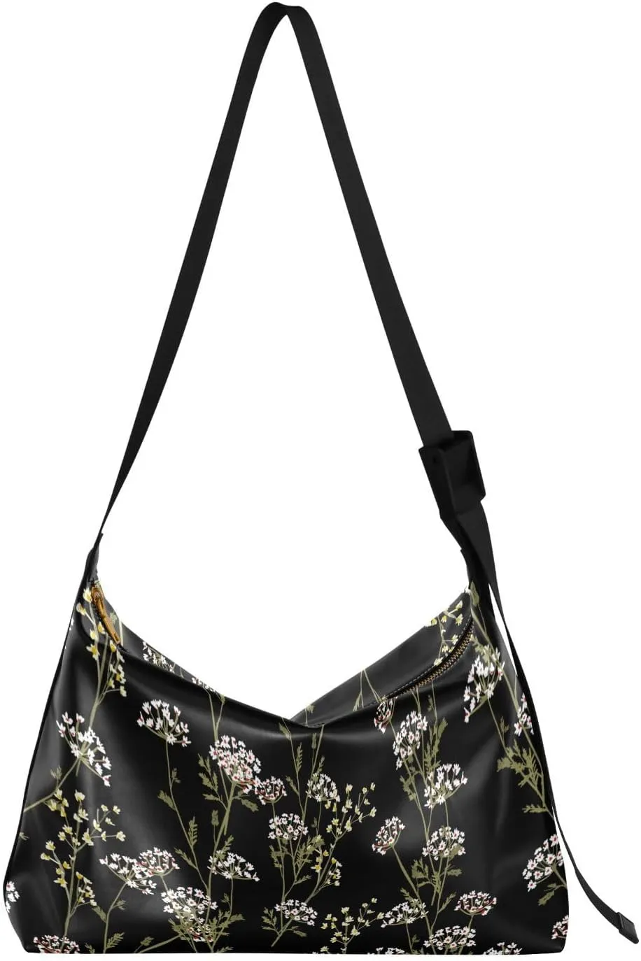 Flower Print Leather Crossbody Purse Water-Resistant Sling Bag for Women Crossbody Purse Leather Shoulder Handbag Patternt 1