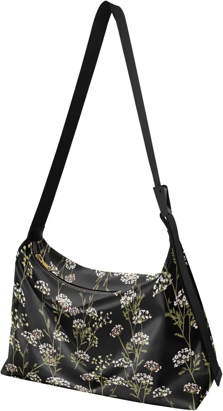 Flower Print Leather Crossbody Purse Water-Resistant Sling Bag for Women Crossbody Purse Leather Shoulder Handbag Patternt 1