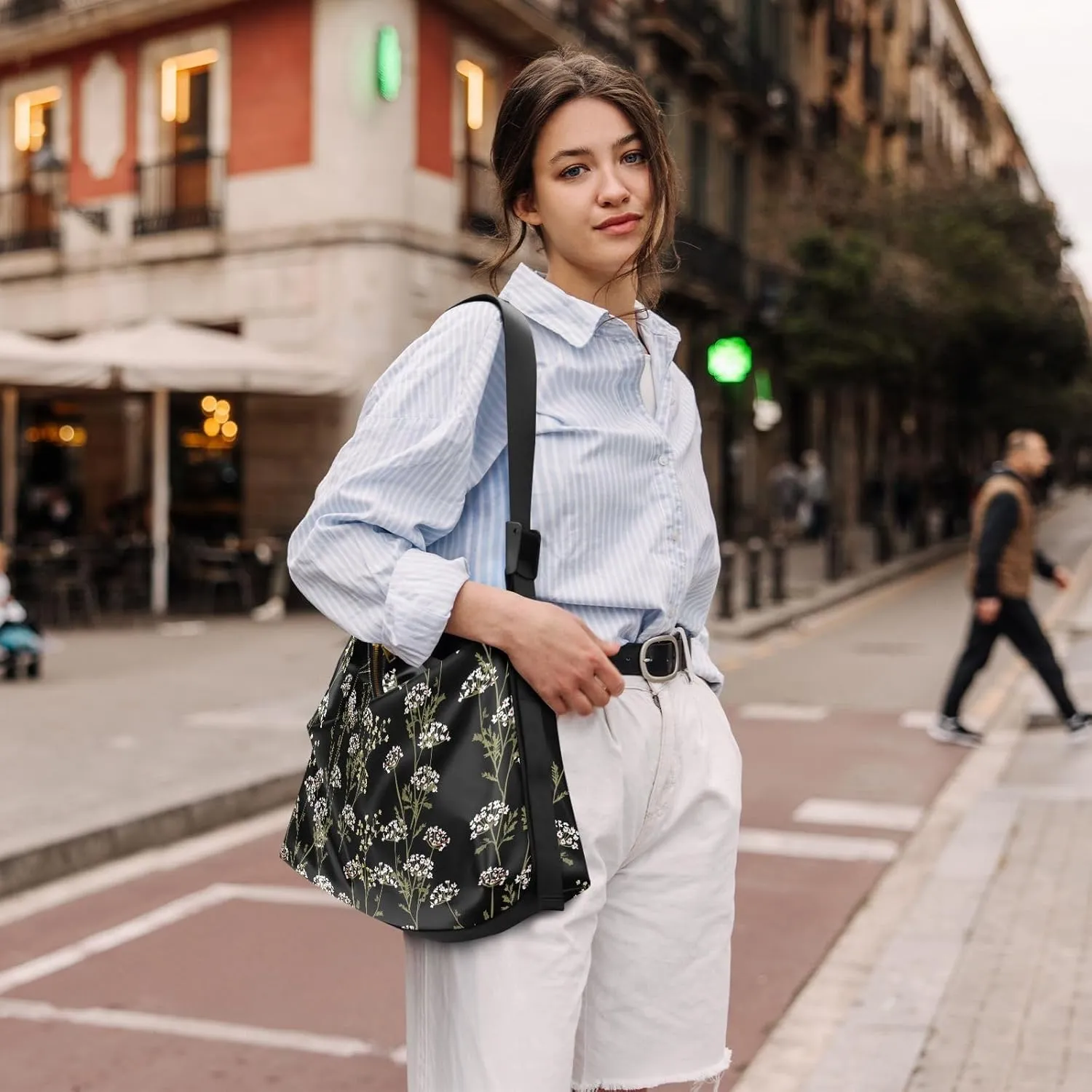 Flower Print Leather Crossbody Purse Water-Resistant Sling Bag for Women Crossbody Purse Leather Shoulder Handbag Patternt 1
