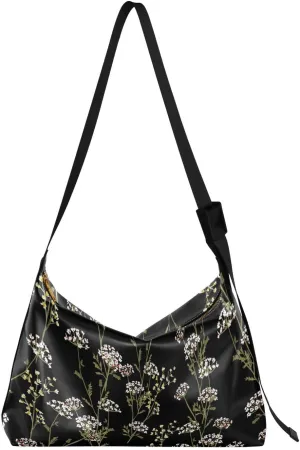 Flower Print Leather Crossbody Purse Water-Resistant Sling Bag for Women Crossbody Purse Leather Shoulder Handbag Patternt 1