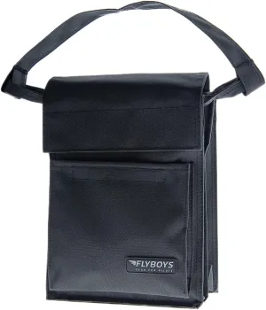 FLYBOYS Regular Pubs Bag - Expanded Capacity Shoulder Bag - For Professional Pilots, General Aviation - 7.5 in X 10 in - Black