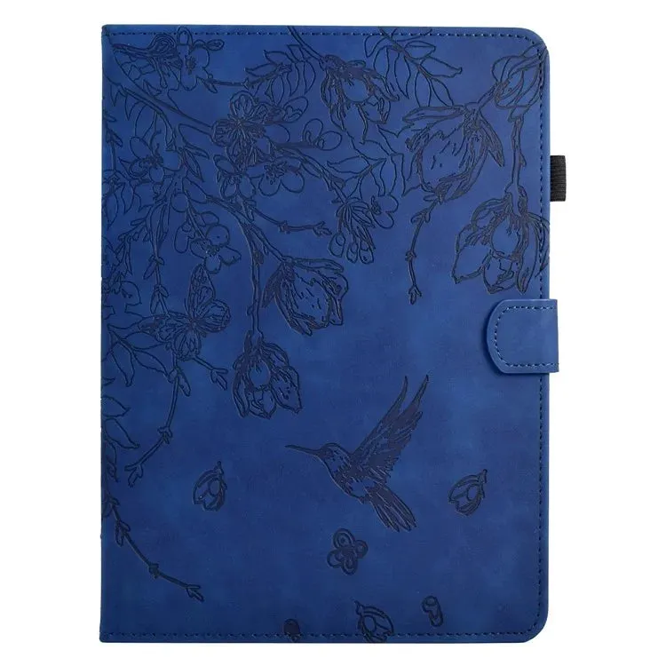 For Amazon Kindle Paperwhite (2021) 6.8 inch Case Flower Bird Imprinted Card Holder Leather Cover