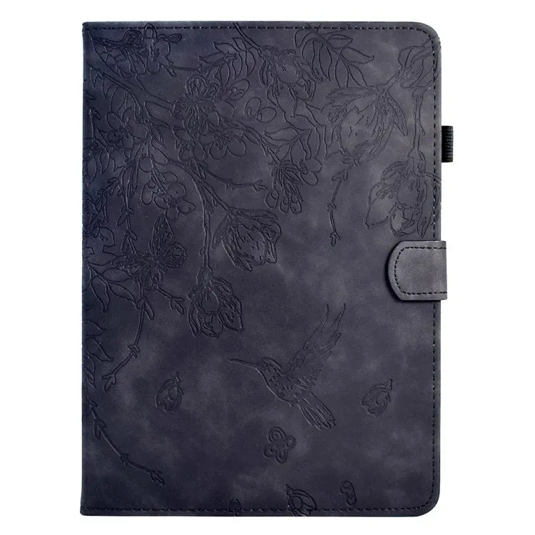 For Amazon Kindle Paperwhite (2021) 6.8 inch Case Flower Bird Imprinted Card Holder Leather Cover