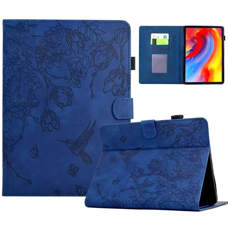 For Amazon Kindle Paperwhite (2021) 6.8 inch Case Flower Bird Imprinted Card Holder Leather Cover