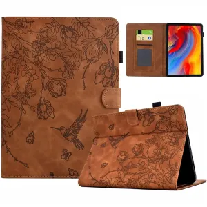For Amazon Kindle Paperwhite (2021) 6.8 inch Case Flower Bird Imprinted Card Holder Leather Cover