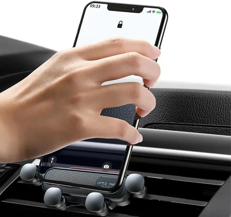 for BMW Série 3 320d 330d 320e 330e 360° Rotation Phone Mount with One Hand Operation Design, Bumpy Roads Friendly Car Phone Mount,1 Eagle Beak Clip-A Black