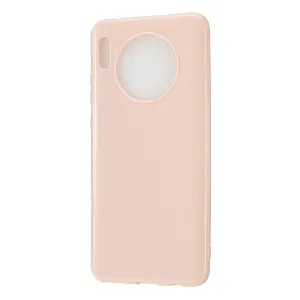 For HUAWEI Mate 30/30 Lite/30 Pro Cellphone Case Simple Profile Soft TPU Shock-Absorption Phone Cover Sakura pink