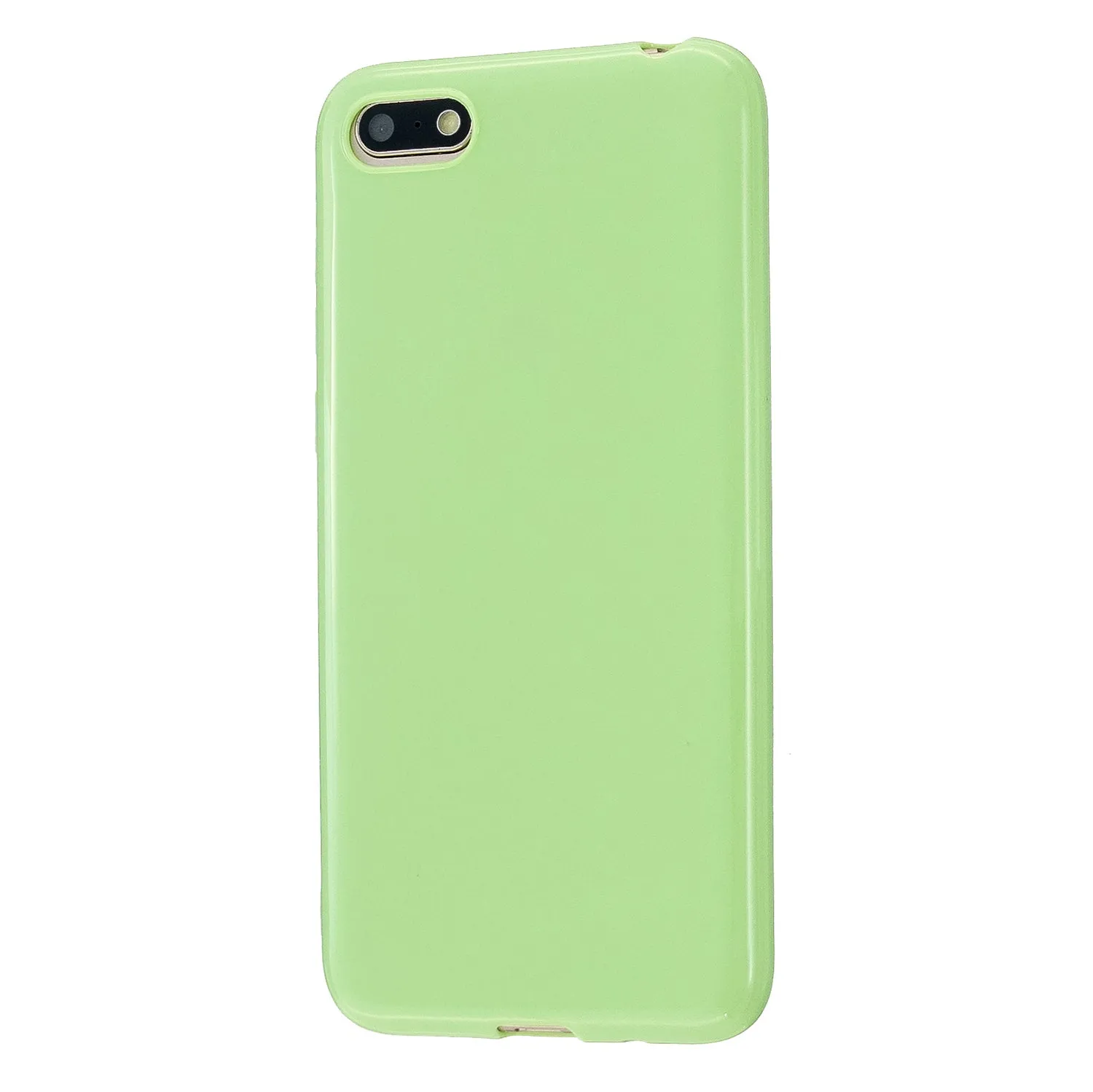 For HUAWEI Y5 2018/2019 TPU Phone Case Simple Profile Delicate Finish Cellphone Cover Full Body Protection Fluorescent green
