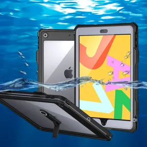 For iPad 10.2 Waterproof Case 2019 TPU and PC Silicone With Screen Protector Shockproof Cover For iPad 10.2 7th Generation