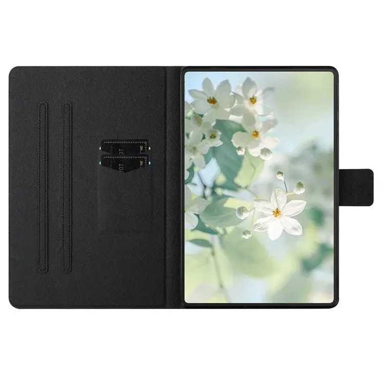 For iPad 10.9 (2022) Case Pattern Printed Stand Litchi Texture Leather Tablet Cover with Card Slots