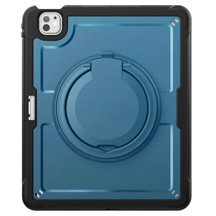 For iPad Pro 13 (2024) Case Rotating Kickstand PC TPU Shockproof Tablet Cover
