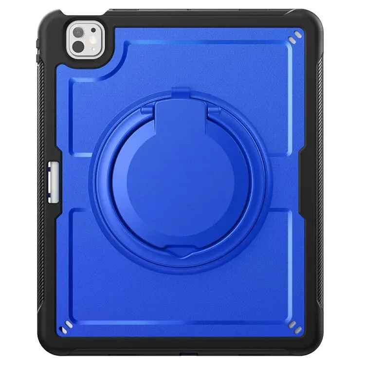 For iPad Pro 13 (2024) Case Rotating Kickstand PC TPU Shockproof Tablet Cover
