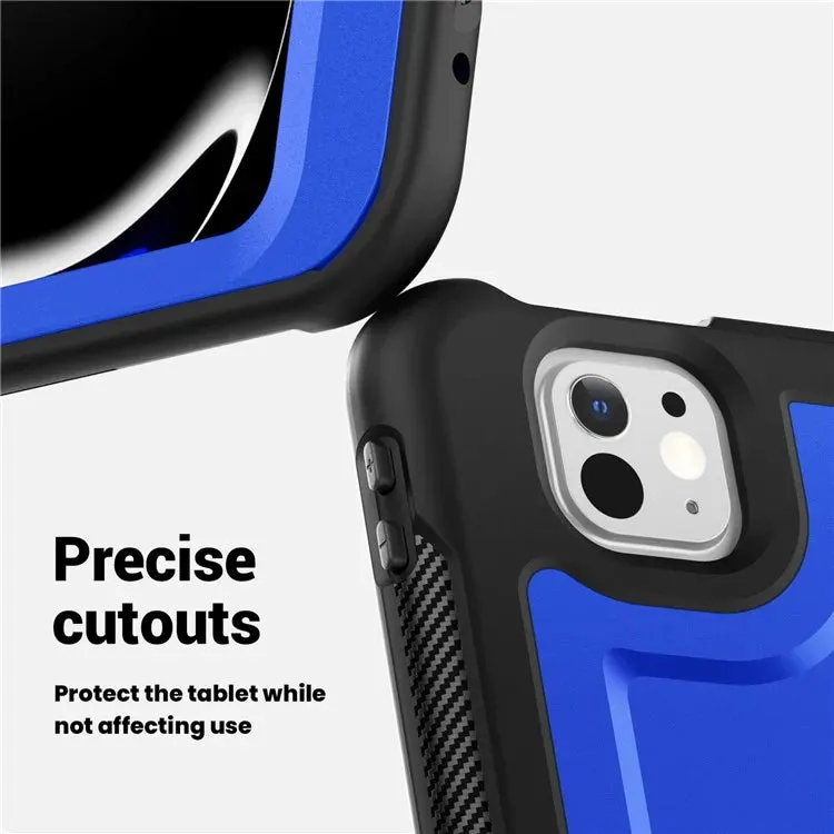 For iPad Pro 13 (2024) Case Rotating Kickstand PC TPU Shockproof Tablet Cover