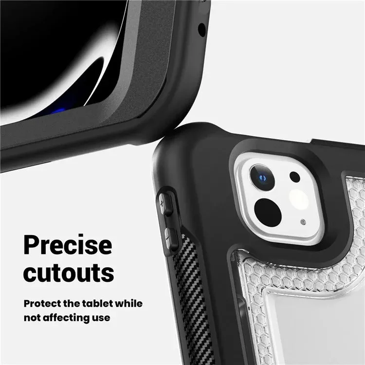 For iPad Pro 13 (2024) Case Rotating Kickstand PC TPU Shockproof Tablet Cover
