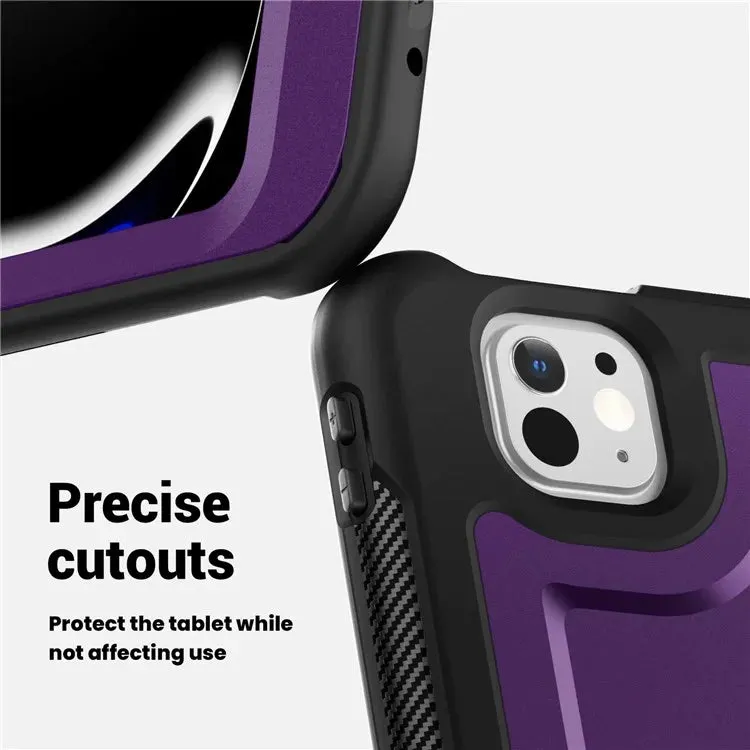 For iPad Pro 13 (2024) Case Rotating Kickstand PC TPU Shockproof Tablet Cover
