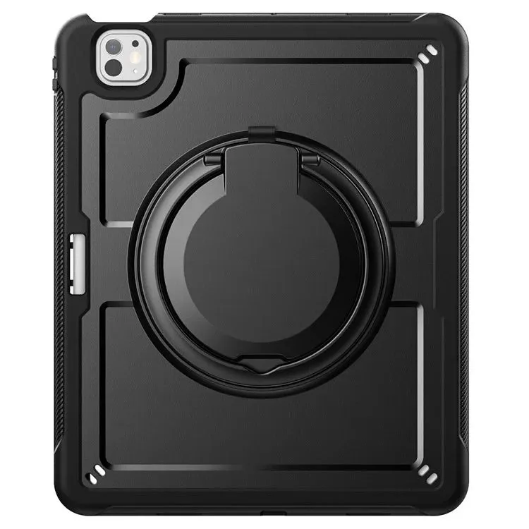 For iPad Pro 13 (2024) Case Rotating Kickstand PC TPU Shockproof Tablet Cover