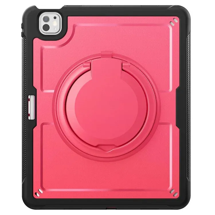 For iPad Pro 13 (2024) Case Rotating Kickstand PC TPU Shockproof Tablet Cover