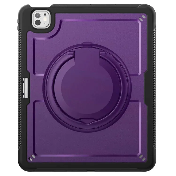 For iPad Pro 13 (2024) Case Rotating Kickstand PC TPU Shockproof Tablet Cover