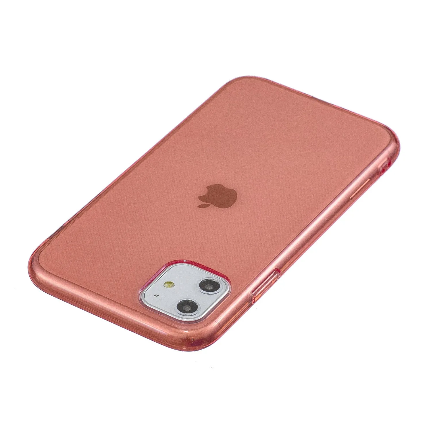 for iPhone 11 / 11 Pro / 11 Pro Max Clear Colorful TPU Back Cover Cellphone Case Shell Pink